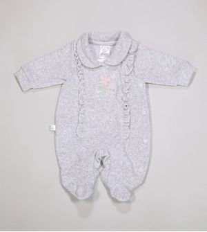 Macacão Florzinha Cinza - 5730