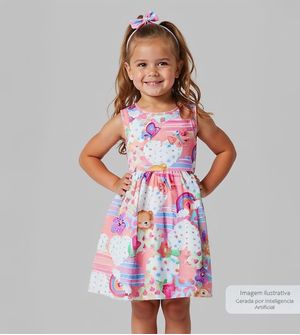 Vestido Ursinho Coração - 26350