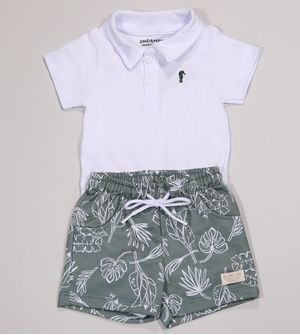 Conjunto Body Shorts Folhagens - 1243016