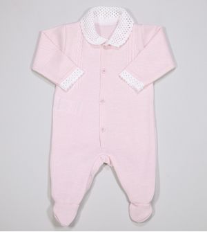 Macacão Trico Charme Rosa - 725105