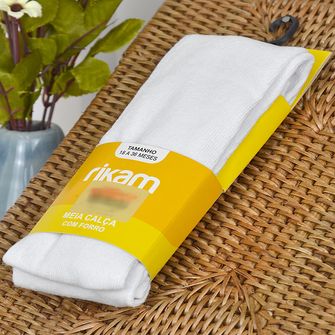 Meia Calça Bebê com Forro - M1008 Branco