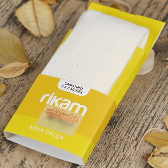 Meia Calça Bebê com Forro - M1008 Cru