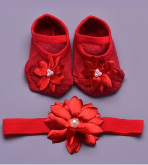 Kit Meia Sapatilha e Tiara Flor - A0221/VM