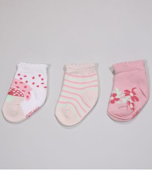 Kit Meia Colorida 0 à 15  com 3 Unidades - 3720