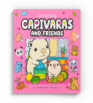 Livro Cute & Comfy para Adultos Capivara e Amigos