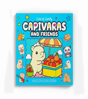 Livro Cute & Comfy para Adultos Capivara e Amigos