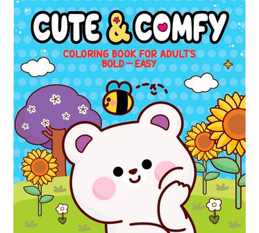 Livro de Colorir Cute & Comfy para Adultos - Jardim