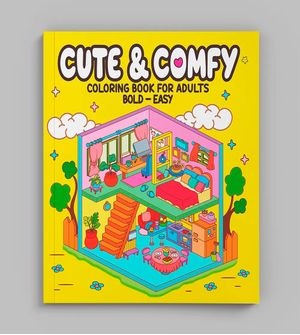 Livro de Colorir Cute & Comfy para Adultos - Casinha