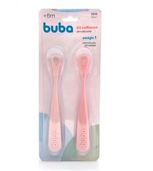 Kit 2 Colheres em Silicone para Introdução Alimentar