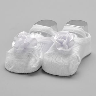 Meia Sapatilha Baby Flor Branco