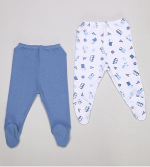 Culote Carrinhos Com 2 Unidades Azul