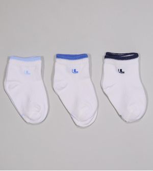 Kit Meia Baby Azul com 3 Unidades - 02165/089/905