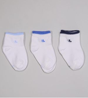 Kit Meia Baby Azul com 3 Unidades - 02165/089/905