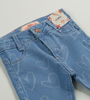 Calça Jeans Corações
