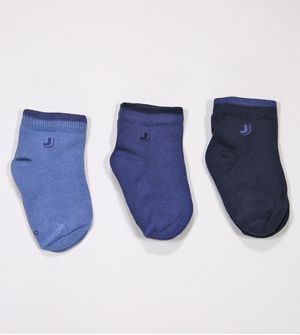 Kit Meia Baby Marinho com 3 Unidades - 02165/089/907