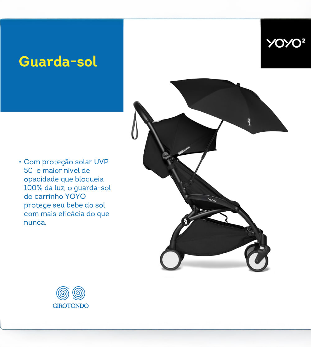 Guarda Sol Carrinho Yoyo Black - Alô Bebê - Loja Oficial