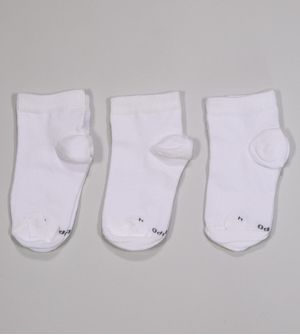Kit Meia Kids Branco Cano Médio com 3 Pares - 02835/089/913