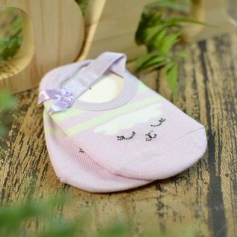Meia Sapatilha Com Cheirinho Laço Lilas