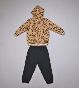 Conjunto Moletom com Capuz Dino