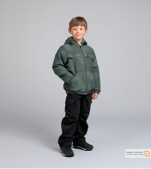 Jaqueta Com Capuz Camuflada