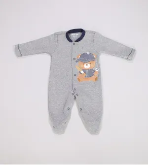 Macacão Suedine Urso Baseball