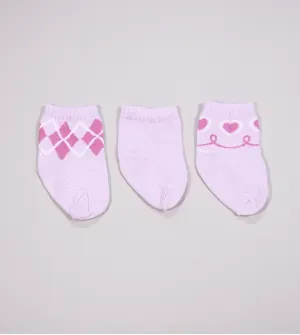Kit Meia Baby Xadrez com 3 unidades