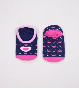 Meia Sapatilha Baby Antiderrapante Coração