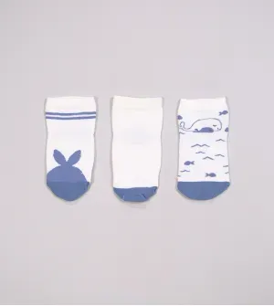 Kit Meia Baby Baleia com 3 unidades
