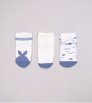 Kit Meia Baby Baleia com 3 unidades