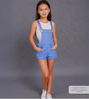 Jardineira Jeans Verão - 651026