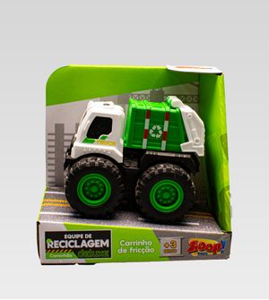 Mini Caminhão Equipe de Reciclagem