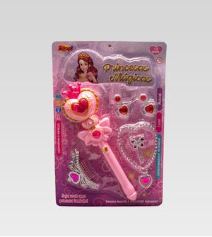 Varinha Princesas Mágicas com Coroa e Acessórios