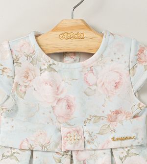 Vestido Jacquard Rosas