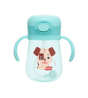 Copo com Alça e Canudo 300ml Cachorro Theo - Kouii