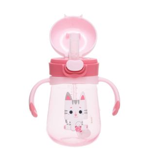 Copo com Alça e Canudo 300ml Gato Mia - Kouii