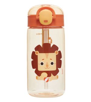 Garrafa com Canudo 460ml Leão Leo - Kouii