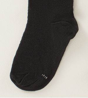 Meia Lisa Cano Médio Kids Tam. 21-28 Preta