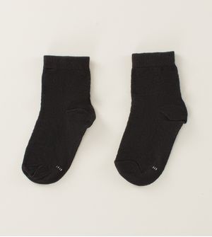 Meia Lisa Cano Médio Kids Tam. 21-28 Preta