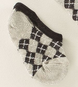 Meia Sapatilha Antiderrapante Xadrez Tam. 13-16