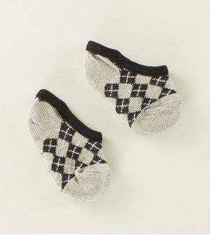 Meia Sapatilha Antiderrapante Xadrez Tam. 13-16