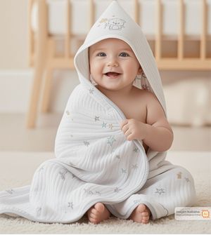 Toalha Soft com Capuz Bordado 80 x 90cm