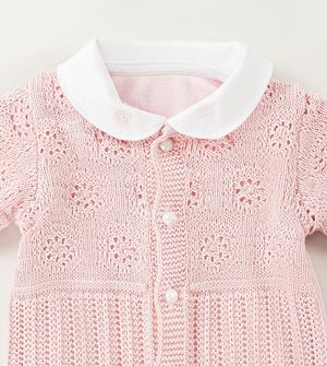 Saída Maternidade Tricot Flor 3 peças