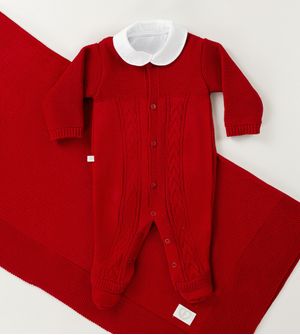 Saída Maternidade Tricot Trança 3 peças