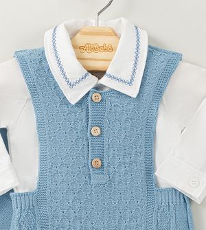 Saída Maternidade Tricot Jardineira 3 peças