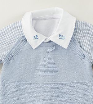 Saída Maternidade Tricot Barquinho 3 peças