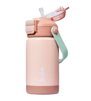 Garrafa Térmica com Bico e Canudo 360ml Blush