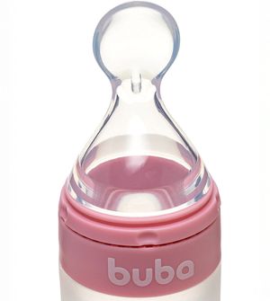 Colher Dosadora em Silicone com Ventosa Rosa