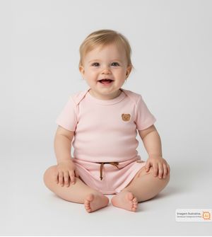 Conjunto Body Shorts Suedine Comfy Rosa