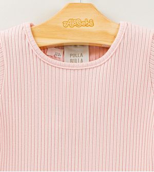 Blusa Básica Canelada Rosa