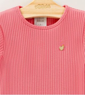 Blusa Básica Canelada Pink